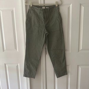 A New Day Women's High-Rise Utility Ankle Pants  Olive Green/Size 4